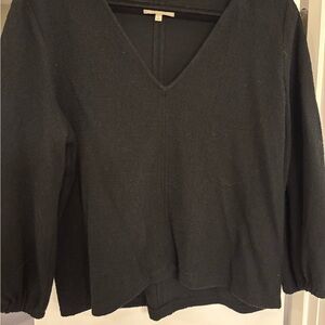 Women's Black V-Neck Top